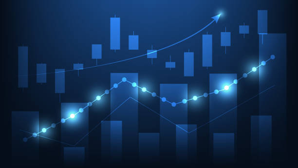 istock stock market trend with bar chart and candlesticks on blue background 1653725116