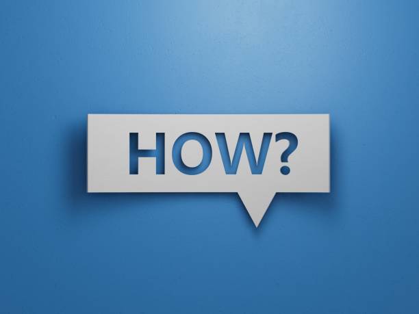 istock How - Speech Bubble. Minimalist Abstract Design With White Cut Out Paper on Blue Background. 3D Render. 1653816186