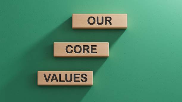 istock Our core values symbol. Concept words Our core values on wooden blocks. Business and Our core values concept. Copy space.3D rendering on green background. 1653837374