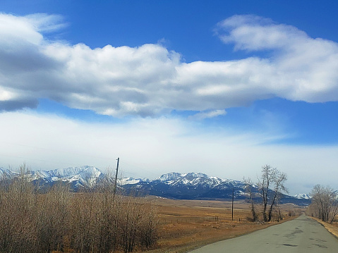 The Crazy Mountains, part of he Rocky Mountains in Montana, USA