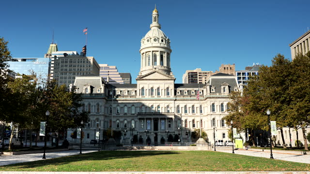 Baltimore City Hall in downtown Maryland USA