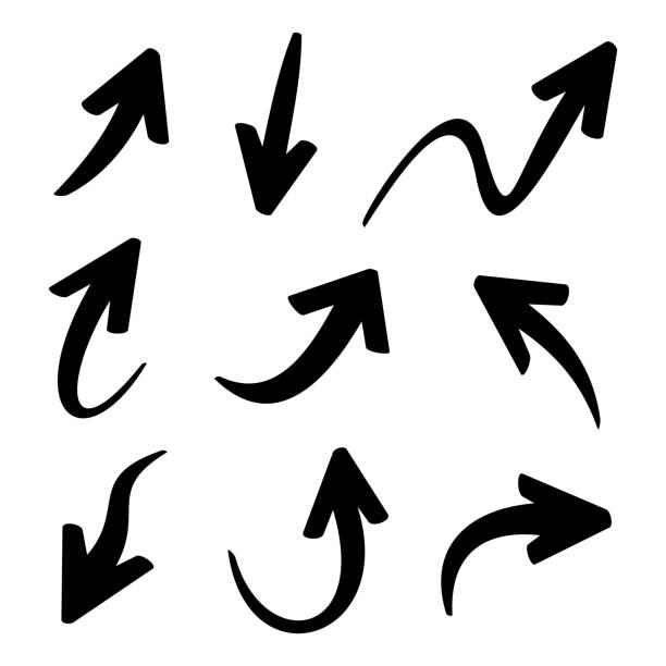 wektorowe strzałki kierunkowe - strzała stock illustrations