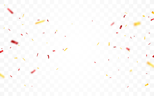 Vector Illustration of Red and Gold Confetti, isolated on white background

eps10