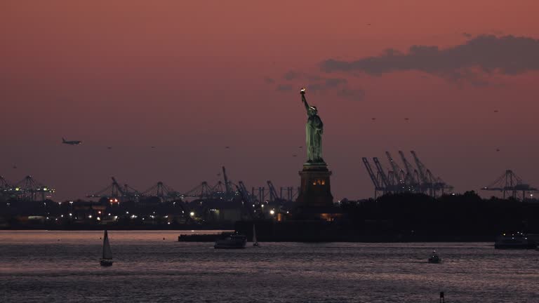 New York Harbor Dusk