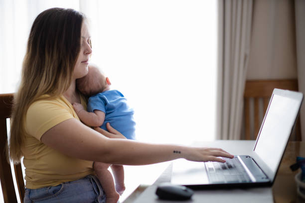 istock Young family with a newborn 1654076244