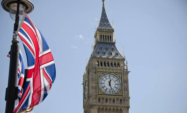 istock Big Ben with British Flag London England 165418100