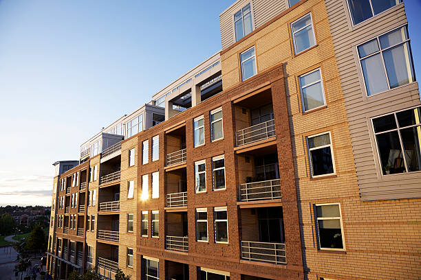 istock Modern lofts with balconies in downtown Denver 165418149