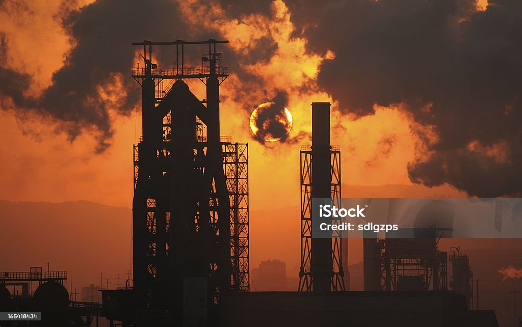 Puesta de sol - Foto de stock de Alto horno libre de derechos