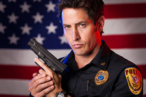 istock Patriotic Police Officer 165418497