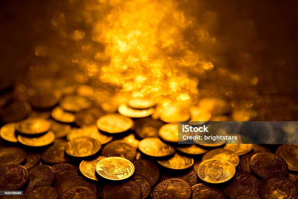 Gold coins Gold coins. Coin Stock Photo