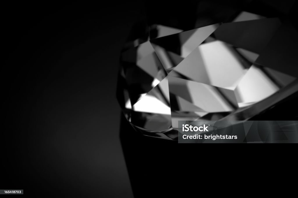 B & W diamond Makro - Lizenzfrei Diamant Stock-Foto