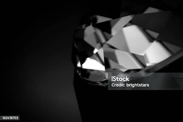 B W Diamond Makro Stockfoto und mehr Bilder von Diamant - Diamant, Diamantförmig, Schwarz - Farbe