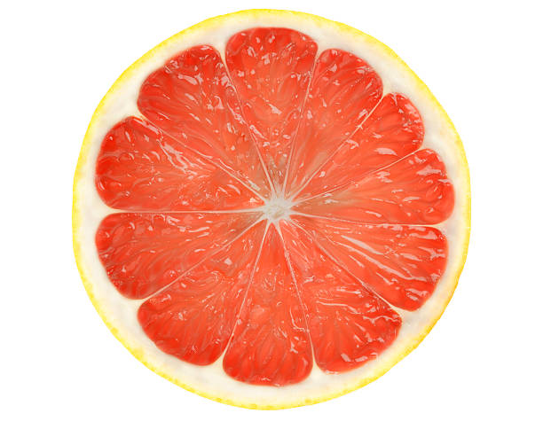 Grapefruit slice isolated on white background with Clipping Path. Grapefruit slice isolated on white background with Clipping Path. grapefruit photos stock pictures, royalty-free photos & images
