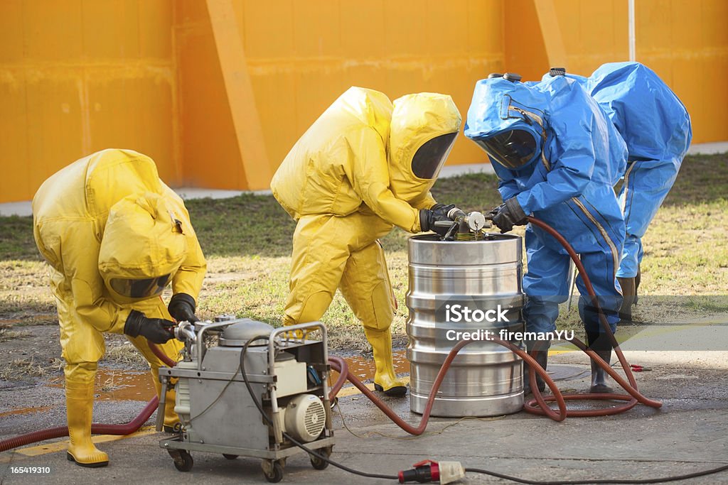 Equipa de HAZMAT - Royalty-free Resíduo Tóxico Foto de stock