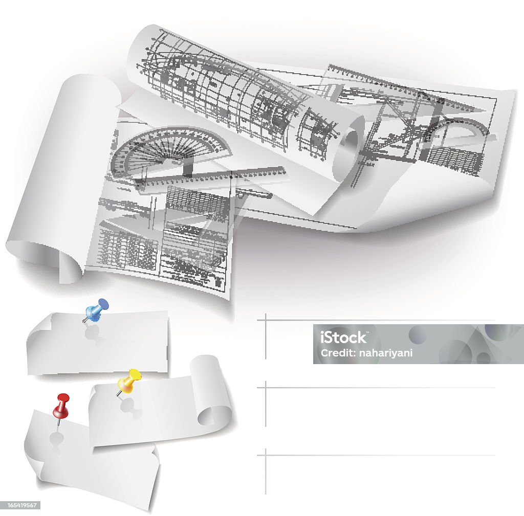 Vorlage mit architektonische design-Elemente - Lizenzfrei Architektur Vektorgrafik