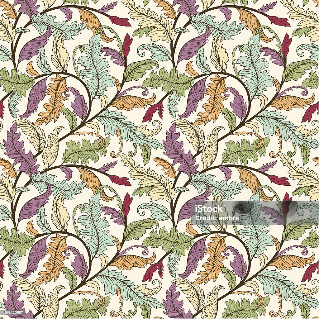 Foglie seamless pattern - arte vettoriale royalty-free di Arancione