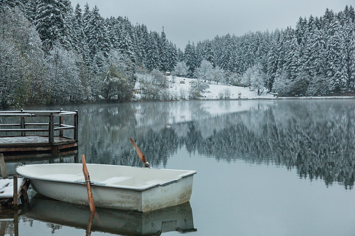 Winter Season in the Savsat Black Lake (Savsat Karagol) Photo, Savsat Artvin, Turkey (Turkiye)
