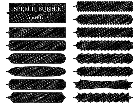Vector illustration of Set of graffiti style speech bubbles