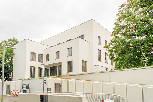 Vienna, Austria 10 Aug 2023. Wittgenstein House: Explore the iconic modernist townhouse in Vienna, Austria, co-designed by philosopher Ludwig Wittgenstein and architect Paul Engelmann in 1928.