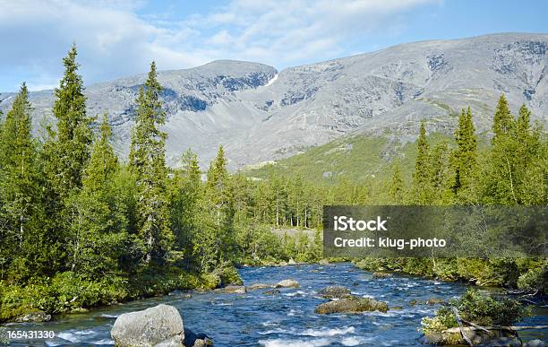 Photo libre de droit de Vue Sur Le Nord De Montagnes Khibiny Chorrgor Pass banque d'images et plus d'images libres de droit de Arbre - Arbre, Arctique, Bleu