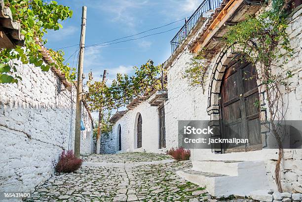 Cobbled Street In Berat Albania Stock Photo - Download Image Now - Berat, Albania, Architecture