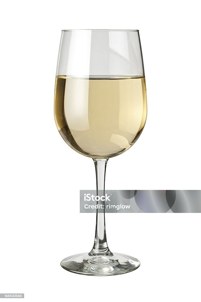Vinho Branco e vidro isolado - Royalty-free Vinho Foto de stock