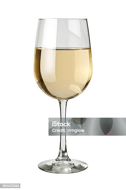 Vinho Branco E Vidro Isolado - Fotografias de stock e mais imagens de Vinho - Vinho, Bebida, Bebida Alcoólica