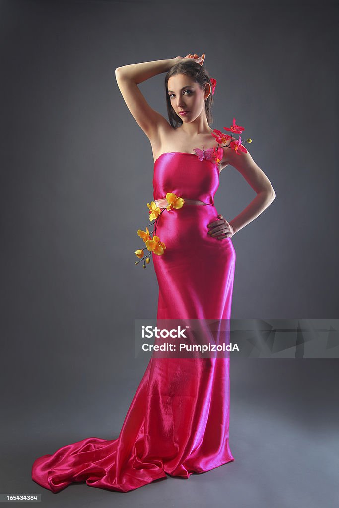 Vestido cor de rosa - Royalty-free Adulto Foto de stock