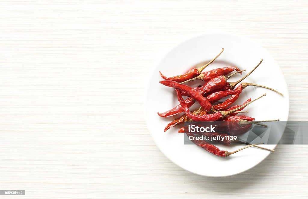 Сухое red hot Chilli Перец - Стоковые фото Горизонтальный роялти-фри