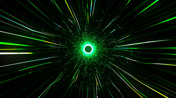 istock Motion graphic of flying into digital technologic tunnel. 3D render. Abstract digital background. Data flow information. Technology tunnel. 1654376271
