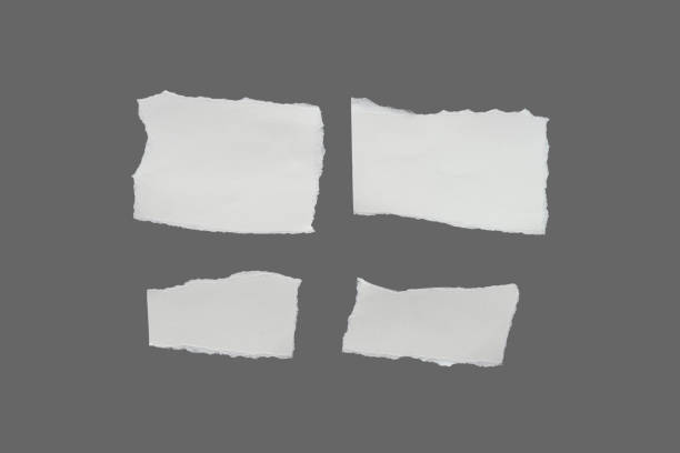 istock White ripped note,Torn paper edges for background. Ripped paper texture on transparent background. isolated on white background. 1654506165