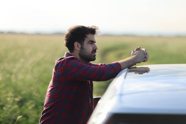 istock Calm Man Outdoors Relaxing And Breathing In Deeply 1654522042
