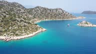 istock Aerial view of  Kekova in Antalya with by drone 1654527869