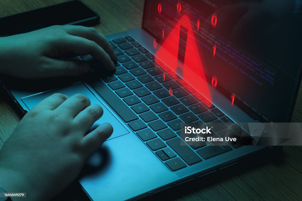 Problem Internet Solving Programmer Solving Detected Problem On Laptop Stock Photo - Download ...