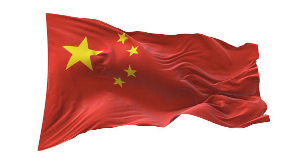 istock China flag waving isolated on white background. 1654612366
