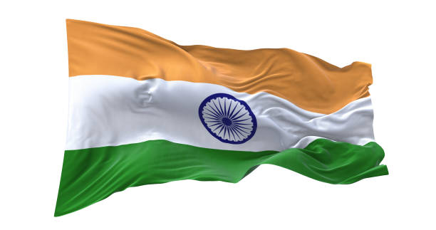 istock India flag waving isolated on white background. 1654622757
