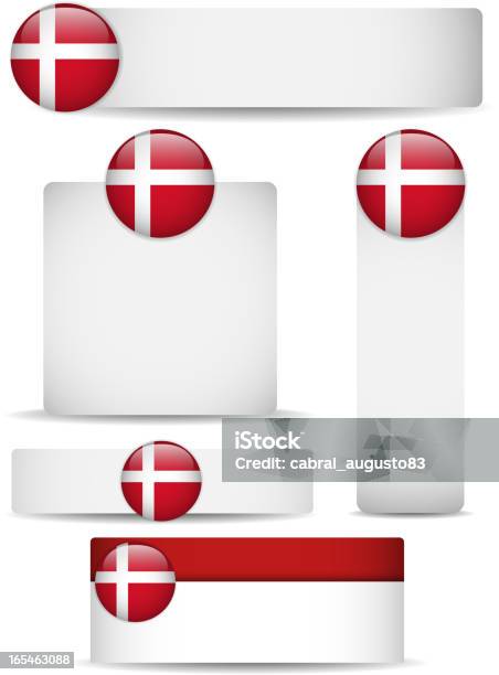 Vetores de Dinamarca País Conjunto De Banners e mais imagens de Abstrato - Abstrato, Bandeira, Bandeira Dinamarquesa