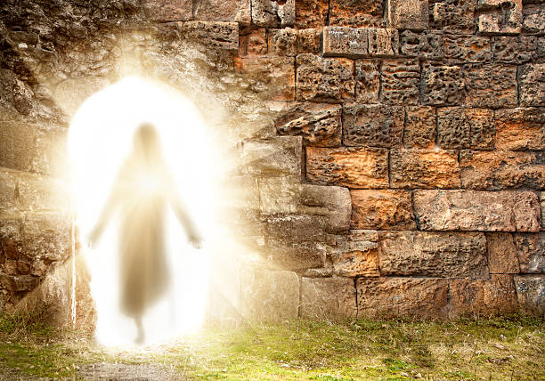 Easter. Resurrection Easter. Resurrection. Stone wall with Jesus Tomb easter sunday photos stock pictures, royalty-free photos & images