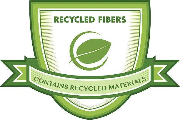 Vector illustration of Recycle Environment Badge Or Label Icon