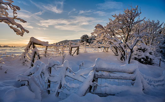 Winter landscape on Godøy, Ålesund, Norway