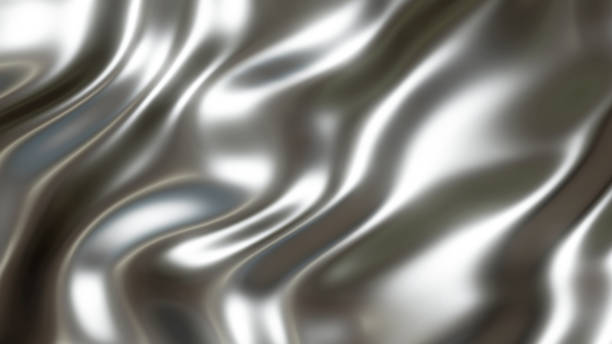 istock Liquid chrome waves background, shiny and lustrous metal pattern texture 3D  illustration. 1654733716