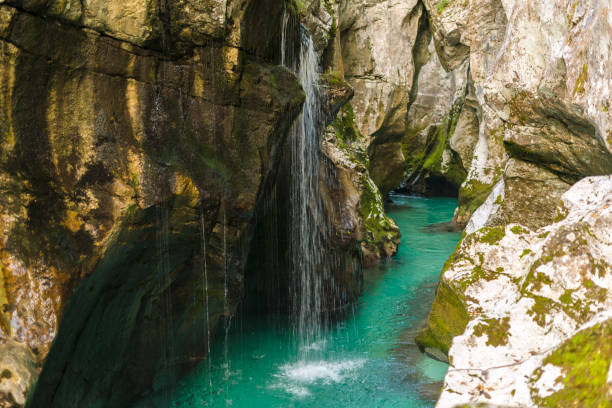 istock Big troughs of Soča river 165473920