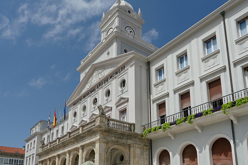 Municipal Palace of the city of Ferrol, located in the Plaza de Armas Ferrol, Galicia, Spain 08092023