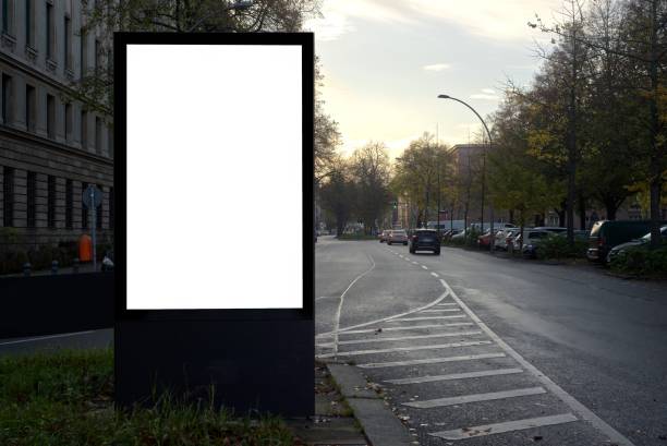 istock White empty billboard on a street in Berlin. 1654747330