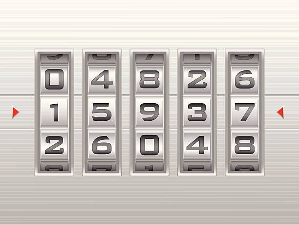 番号組み合わせ錠 - combination lock variation lock safe点のイラスト素材／クリップアート素材／マンガ素材／アイコン素材