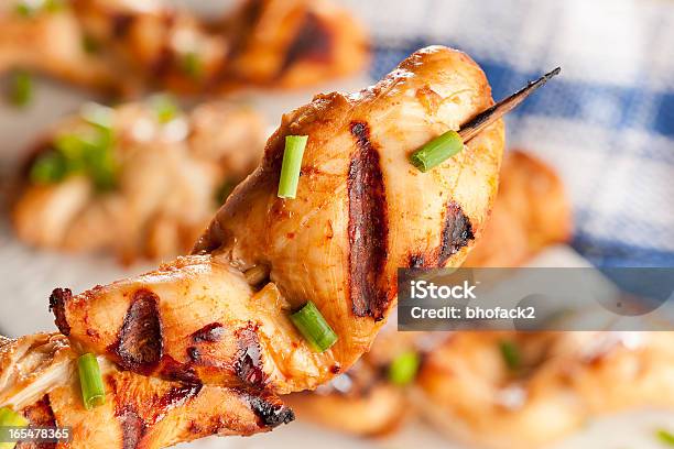 Roasted Chicken Kebab Stock Photo - Download Image Now - Barbecue - Meal, Chicken Meat, Chicken Skewer
