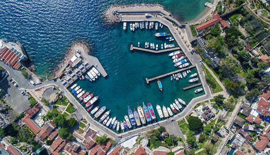 Boats in Türkiye Antalya Historical Kaleici Marina