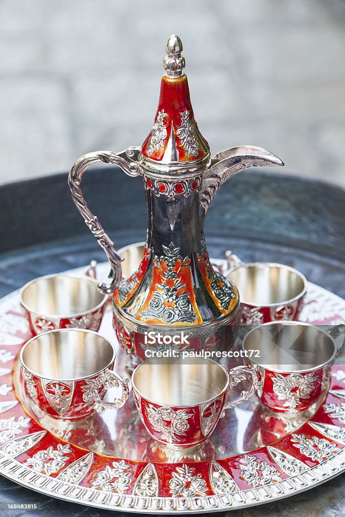 Silver türkischen Kaffee-service. - Lizenzfrei Fotografie Stock-Foto