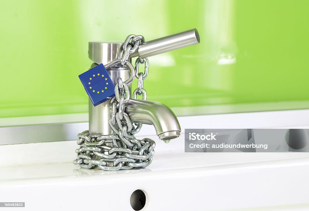 Gesperrt Wasser Wasser- oder Zapfhahn - Lizenzfrei EU-Symbol Stock-Foto