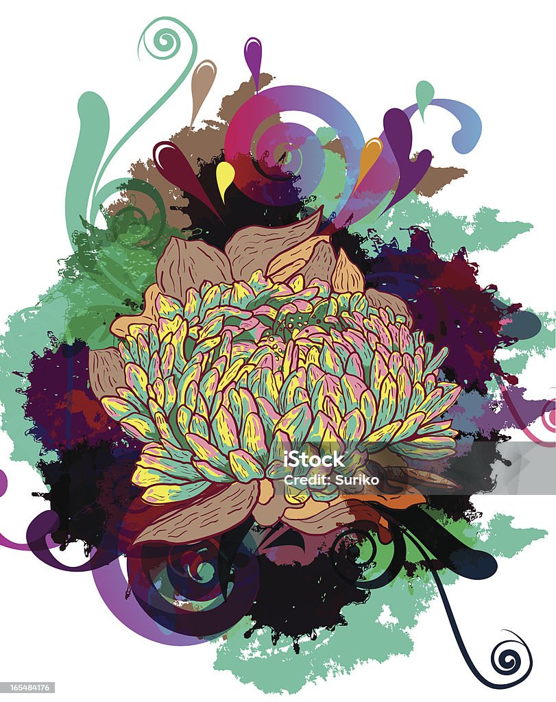 Фон с цветочным - Векторная графика Абстрактный роялти-фри